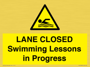 LANE CLOSED Swimming Lessons in Progress